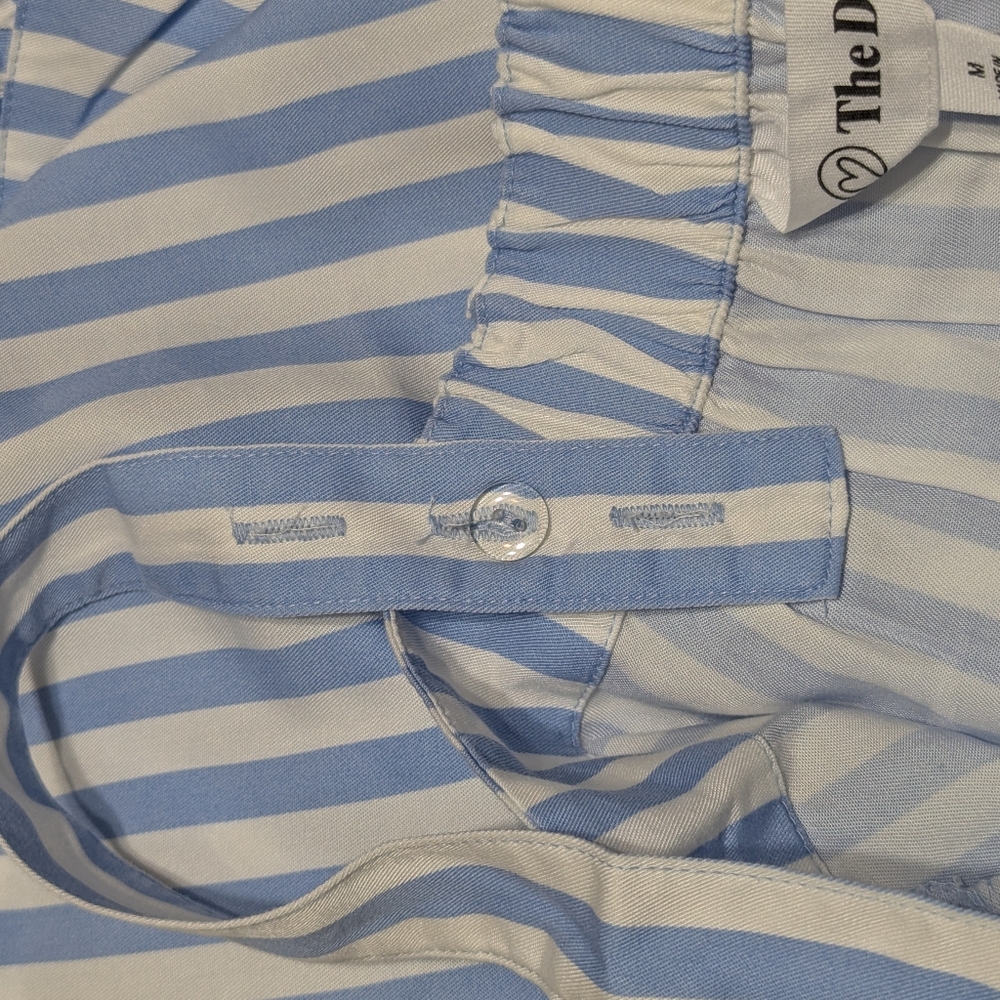 The Drop Britt Bluebell Stripe Tiered Maxi Dress w/ Adjustable Straps - Picture 8 of 11